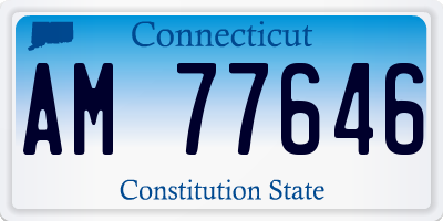CT license plate AM77646