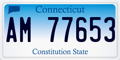 CT license plate AM77653