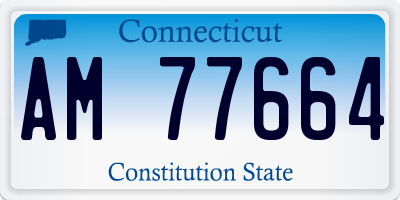 CT license plate AM77664