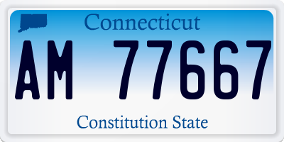 CT license plate AM77667