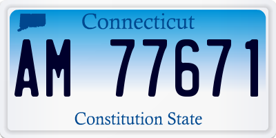 CT license plate AM77671