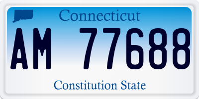 CT license plate AM77688