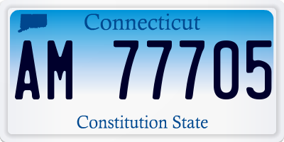 CT license plate AM77705