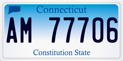 CT license plate AM77706