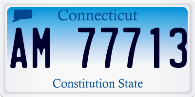 CT license plate AM77713