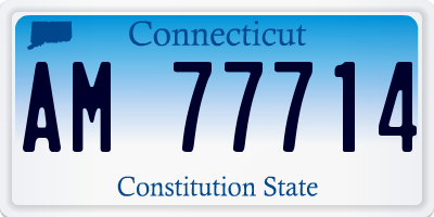 CT license plate AM77714