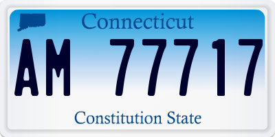 CT license plate AM77717