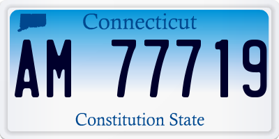 CT license plate AM77719
