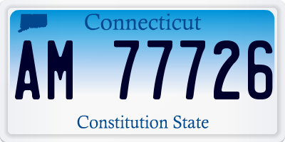 CT license plate AM77726