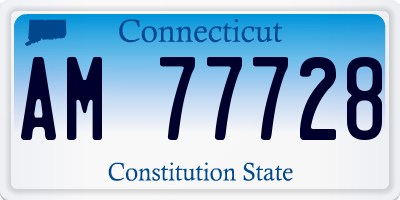 CT license plate AM77728