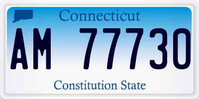 CT license plate AM77730