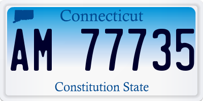 CT license plate AM77735
