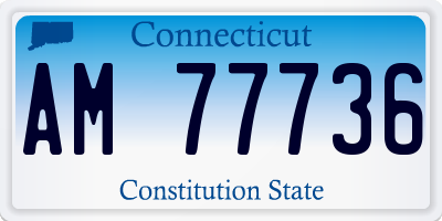 CT license plate AM77736