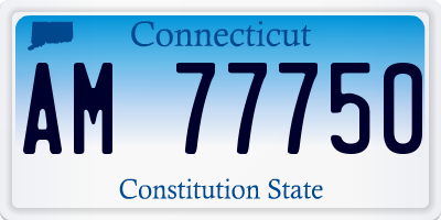 CT license plate AM77750