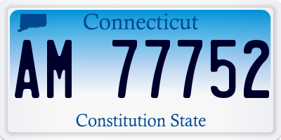 CT license plate AM77752