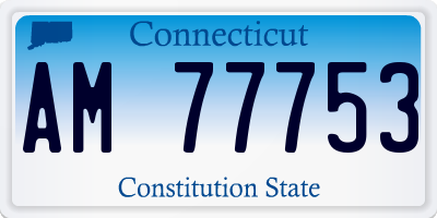 CT license plate AM77753