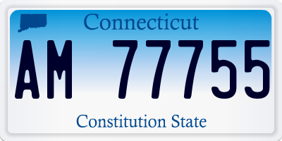 CT license plate AM77755