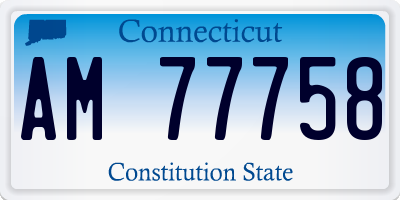 CT license plate AM77758
