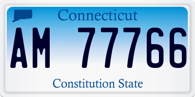 CT license plate AM77766