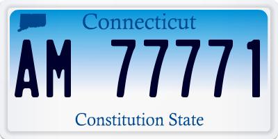 CT license plate AM77771