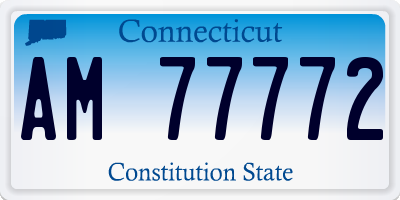 CT license plate AM77772