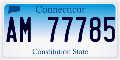 CT license plate AM77785
