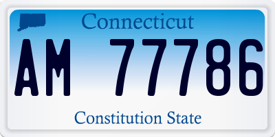 CT license plate AM77786