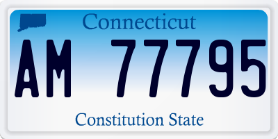 CT license plate AM77795
