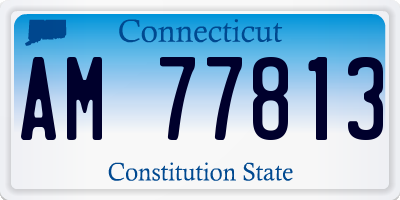 CT license plate AM77813