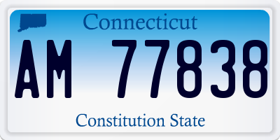 CT license plate AM77838