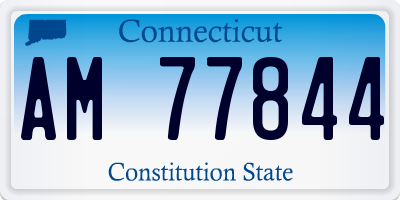 CT license plate AM77844