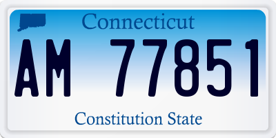 CT license plate AM77851