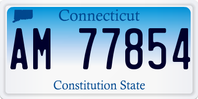 CT license plate AM77854