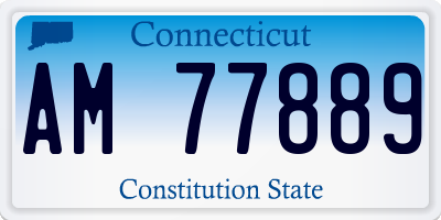 CT license plate AM77889