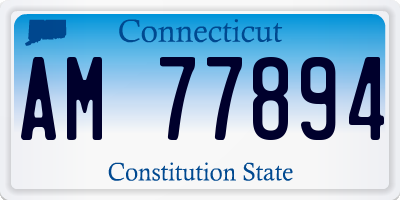 CT license plate AM77894