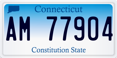 CT license plate AM77904