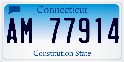 CT license plate AM77914