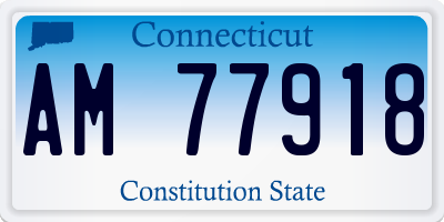 CT license plate AM77918