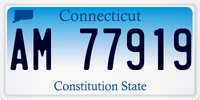CT license plate AM77919