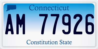 CT license plate AM77926