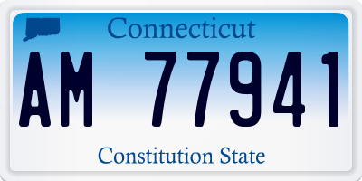 CT license plate AM77941