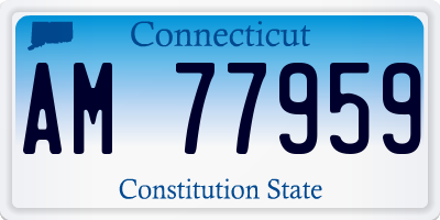 CT license plate AM77959