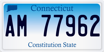 CT license plate AM77962
