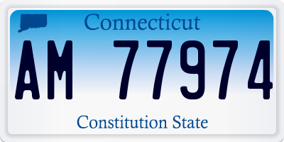 CT license plate AM77974