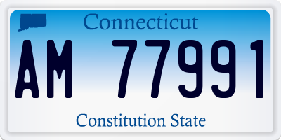 CT license plate AM77991