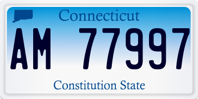 CT license plate AM77997