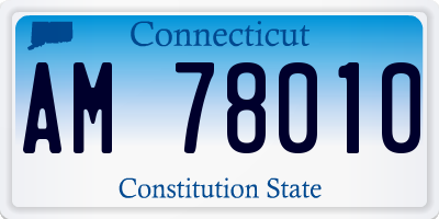CT license plate AM78010