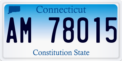CT license plate AM78015