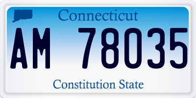 CT license plate AM78035