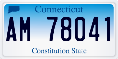CT license plate AM78041
